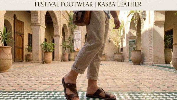 The Nomade handmade leather sandals for men by Kasba Leather